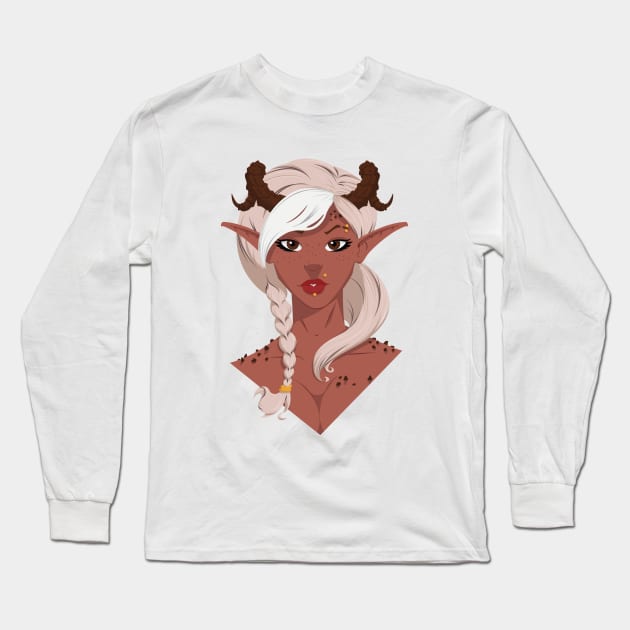 Demon Girl Long Sleeve T-Shirt by farai